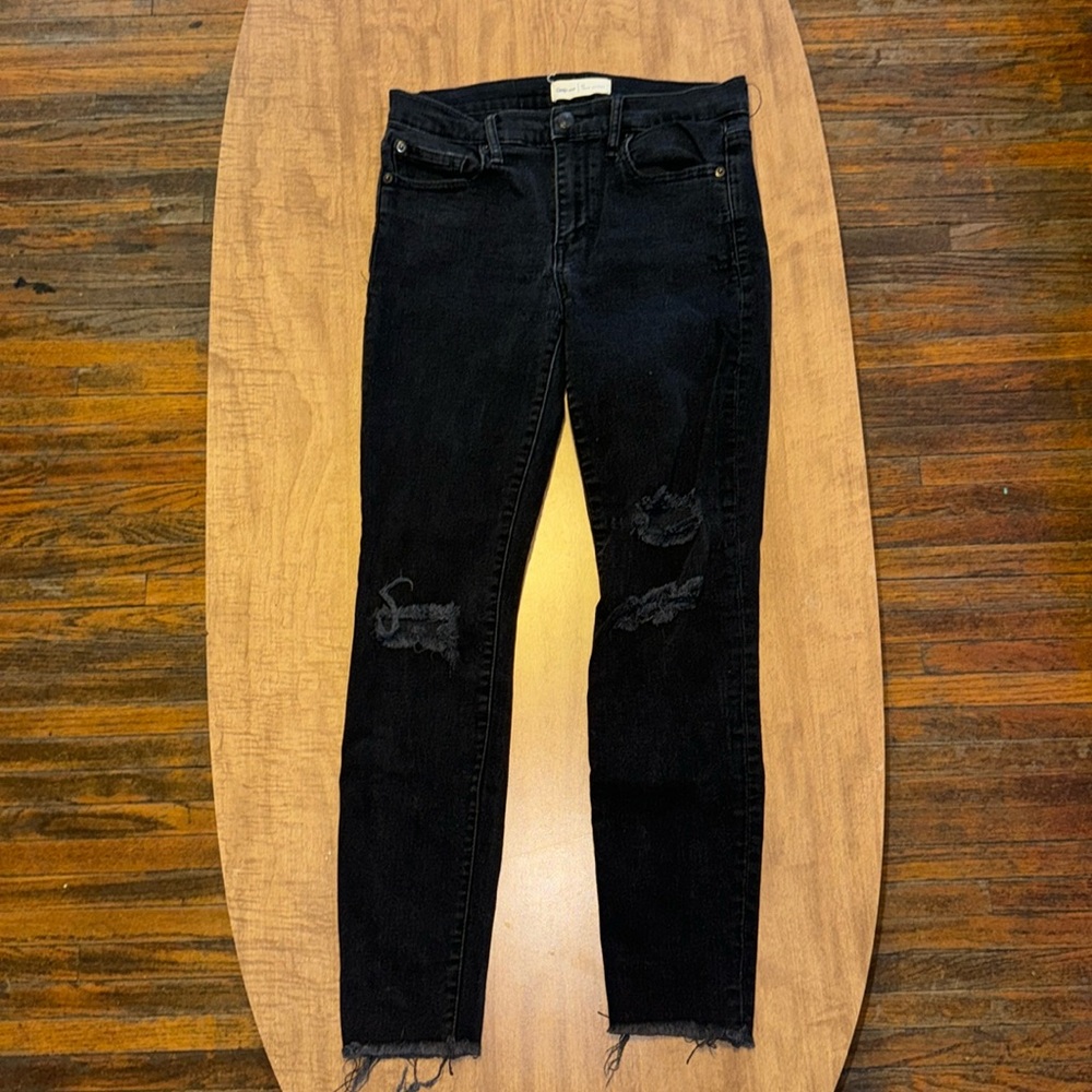 gap 1969 black true skinny jeans